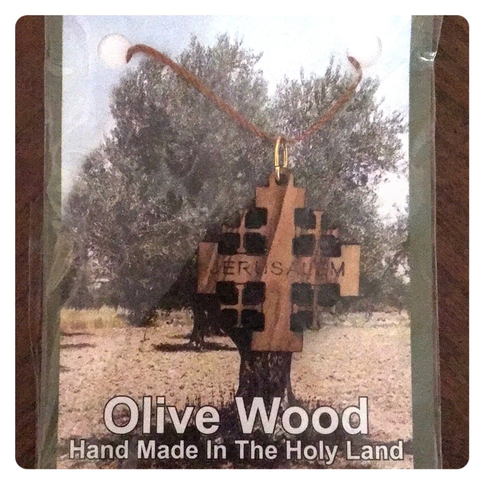 Jerusalem Israel Olive Wood Necklace